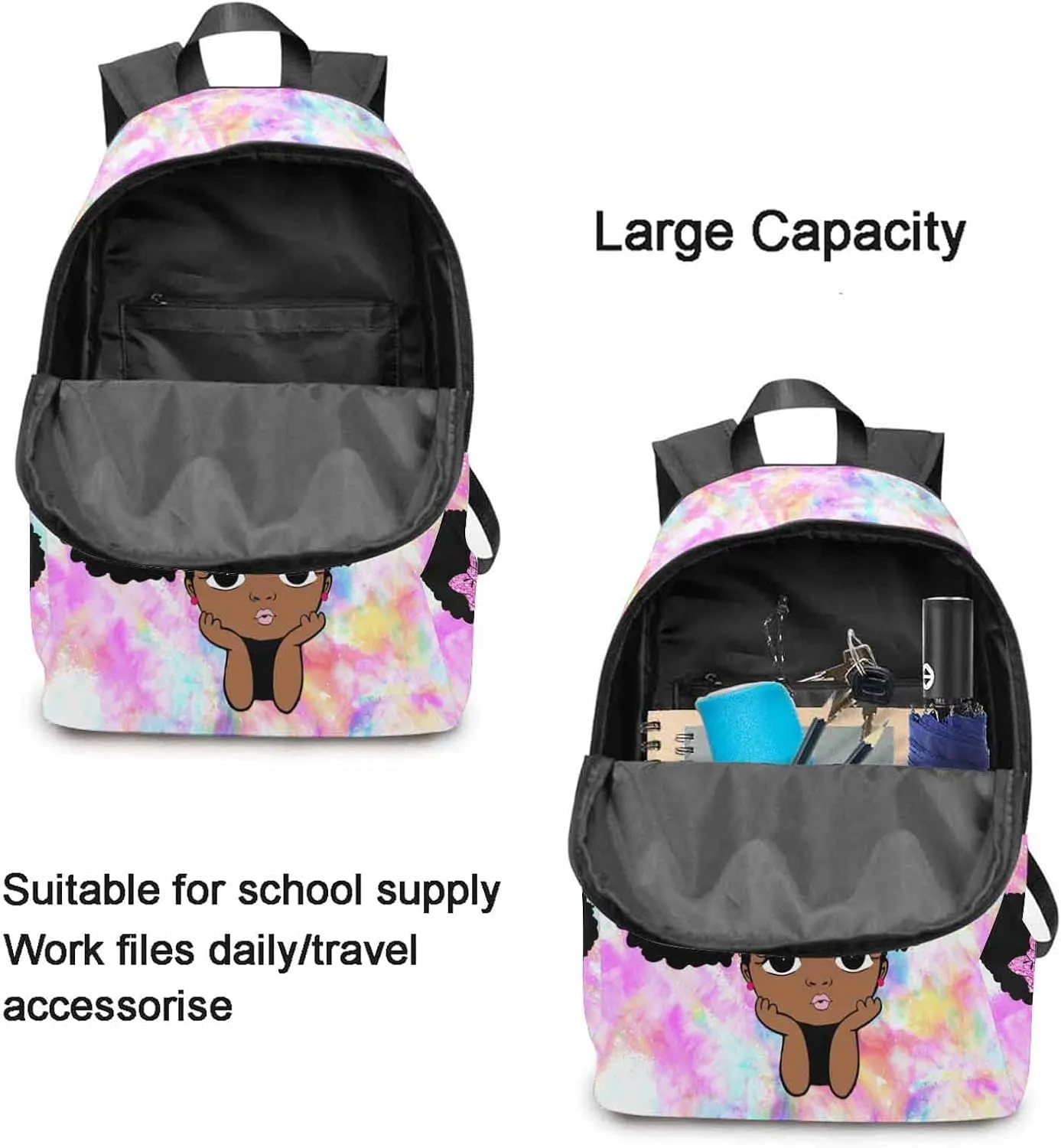 Custom Your Own Casual Unisex Daypack Bags Backpack Glitter Multifunction Travel Back Pack to Daughter Niece Sister