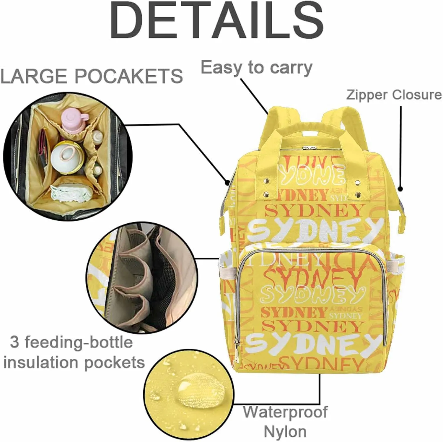 Customized Backpacks Baby Bags Fors Customized Cute Mommy Daypack Baby Bags Fors Customized Compartment Personalized Back Pack Customized Backpack
