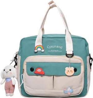 Cute Bags Kawaii Backpack Messenger Bag For School,Aesthetic Backpacks Multifunction Laptop Japanese Ita for Teen Girls Kids Lunch Totes