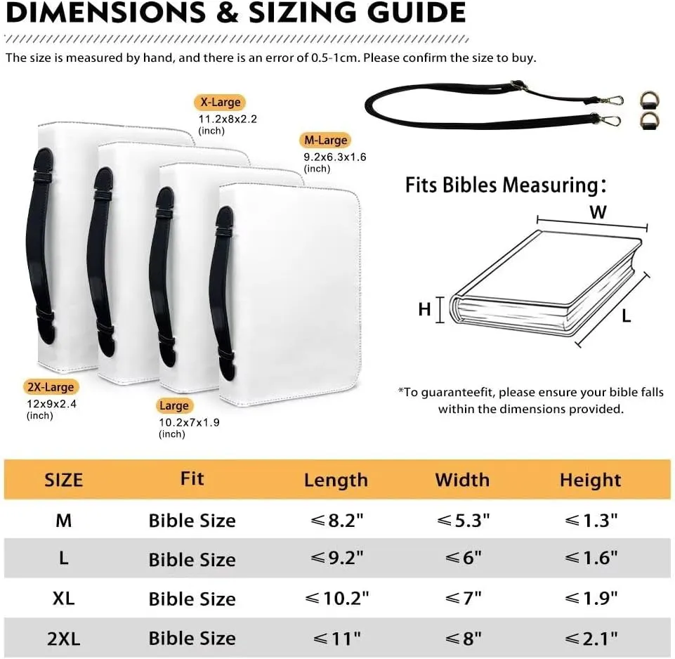 Cute Bible Cover Women Bible Shoulder Bag Bible Tote Handbag Bible Case for Bible Study,Outdoor,Daily