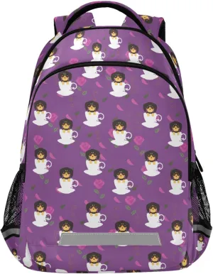 Dachshund Printing Backpack for Student Kids Rucksack Boys Girls School Bag Travel Daypack