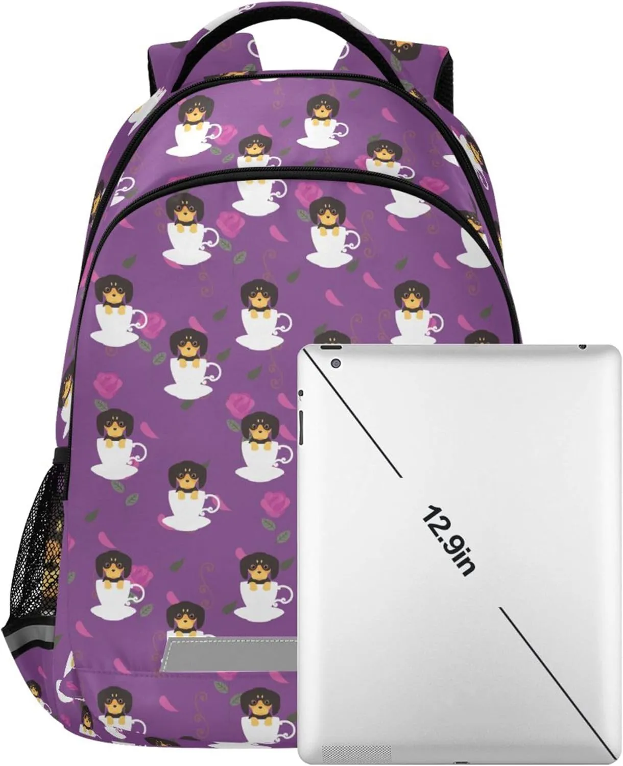 Dachshund Printing Backpack for Student Kids Rucksack Boys Girls School Bag Travel Daypack