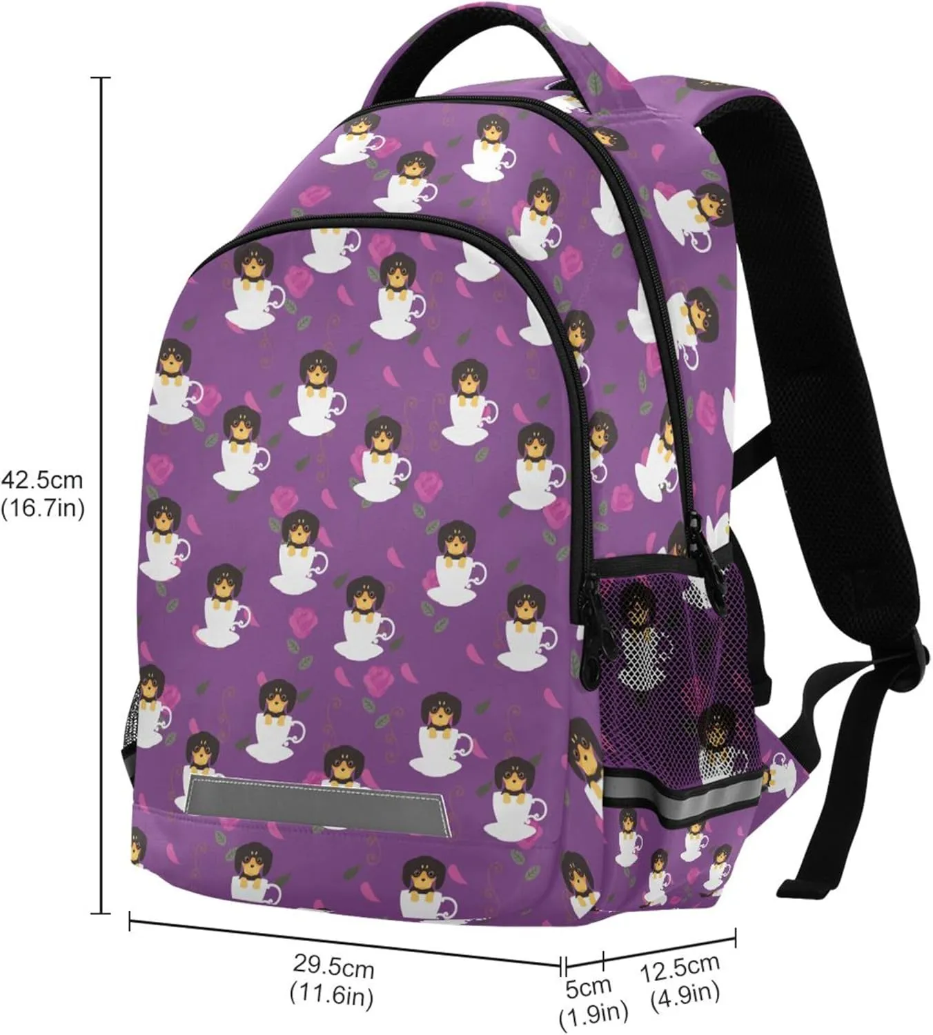 Dachshund Printing Backpack for Student Kids Rucksack Boys Girls School Bag Travel Daypack