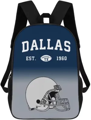 Dallas Shoulder Backpack,Sports Backpack,Suitable For School And Outdoor Use,Gift For Sport Fans.