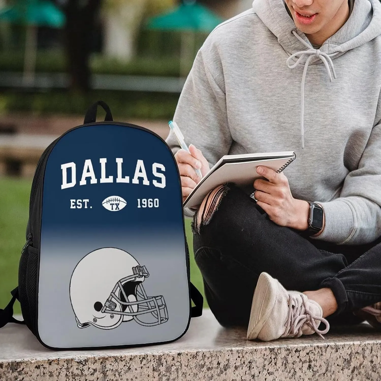 Dallas Shoulder Backpack,Sports Backpack,Suitable For School And Outdoor Use,Gift For Sport Fans.
