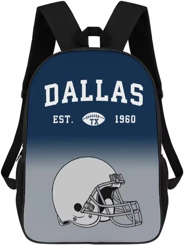 Dallas Shoulder Backpack,Sports Backpack,Suitable For School And Outdoor Use,Gift For Sport Fans.