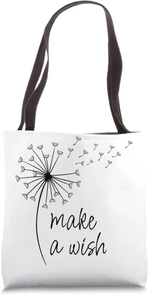 Dandelion, flower, floral, make a wish Tote Bag
