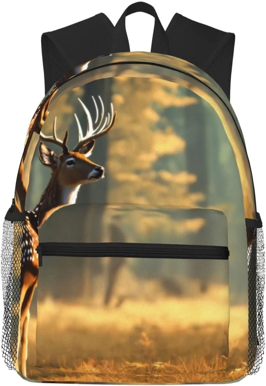 deer print Lightweight duffel bag, travel hiking daypack, comfortable backpack, sports bag