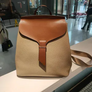 Designer College Girl School Book Bag Real Leather Women's Backpack Cowhide Shoulder Bag Travel Genuine Leather Backpacks