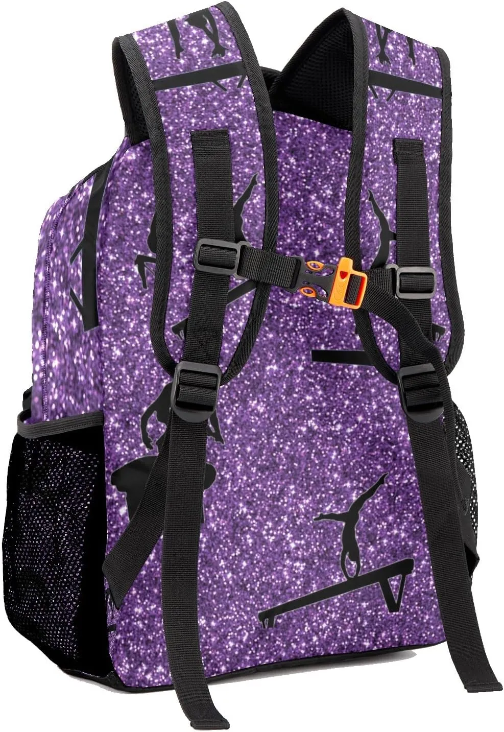 Deven I Love Gymnastics Purple Personalized Kids for Boy/Girl Teen Primary School Daypack Travel Bag Bookbag