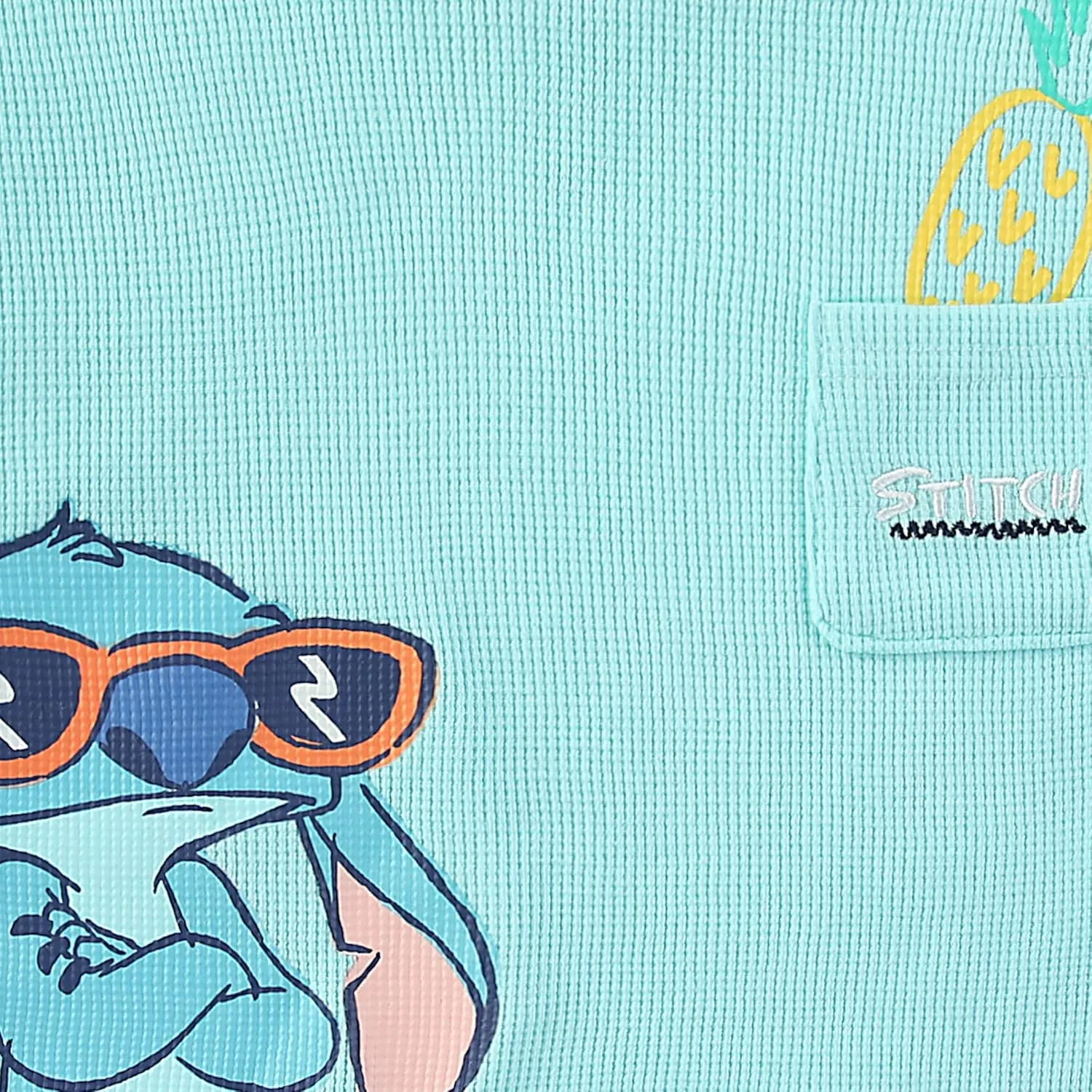 Disney Lilo & Stitch Boys Waffle Knit Short Sleeve Shirt and Short Set for Infants