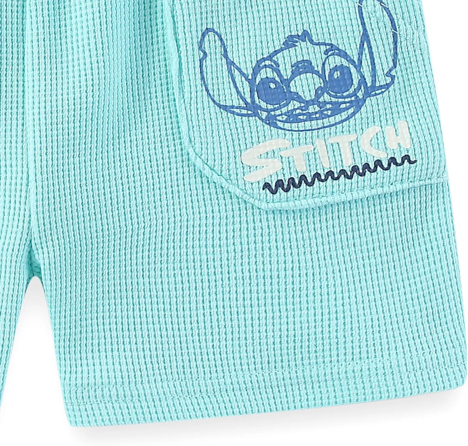 Disney Lilo & Stitch Boys Waffle Knit Short Sleeve Shirt and Short Set for Infants