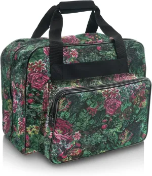 Distinctive Large Floral Pattern Premium Sewing Machine Universal Carrying Case Tote Bag