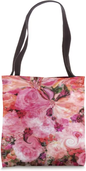 Diva Duds - FLORAL SWIRL - PINK - Tote Bag
