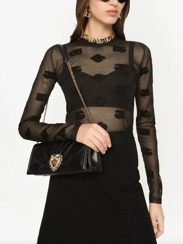 Dolce & Gabbana quilted nappa leather Devotion baguette bag