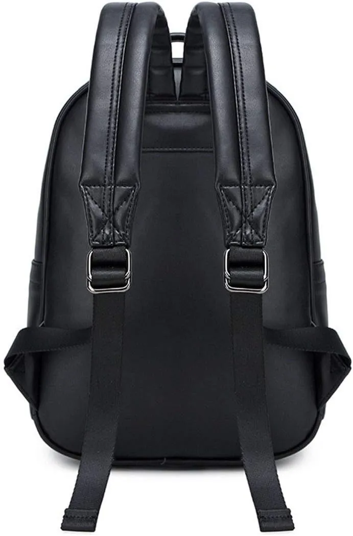 Embossed 3D Travel Backpacks Women Men PU Leather Small Backpack Knapsack Daypack
