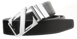 Ermenegildo Zegna Z Zenga By Men's Reversible and Adjustable Embossed Leather Belt