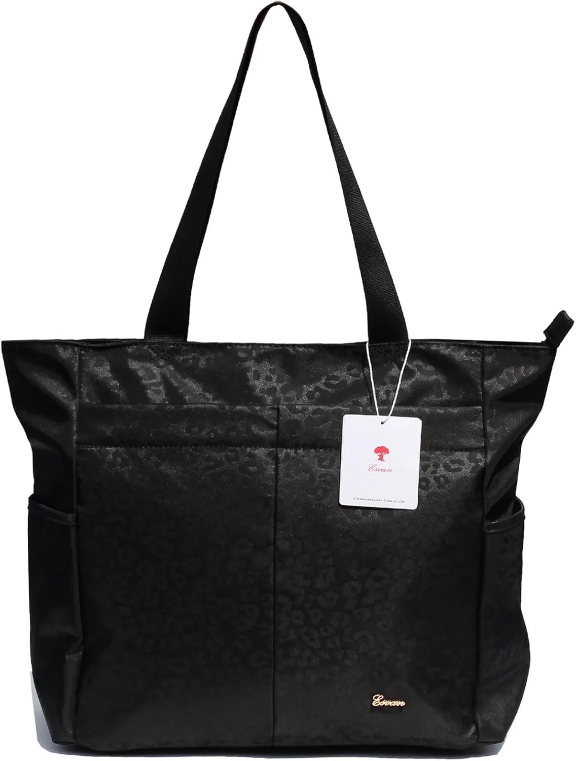 ESVAN Original Floral Tote Bag Large Shoulder Bag with Multi Pockets for Gym Travel Beach Daily Bags