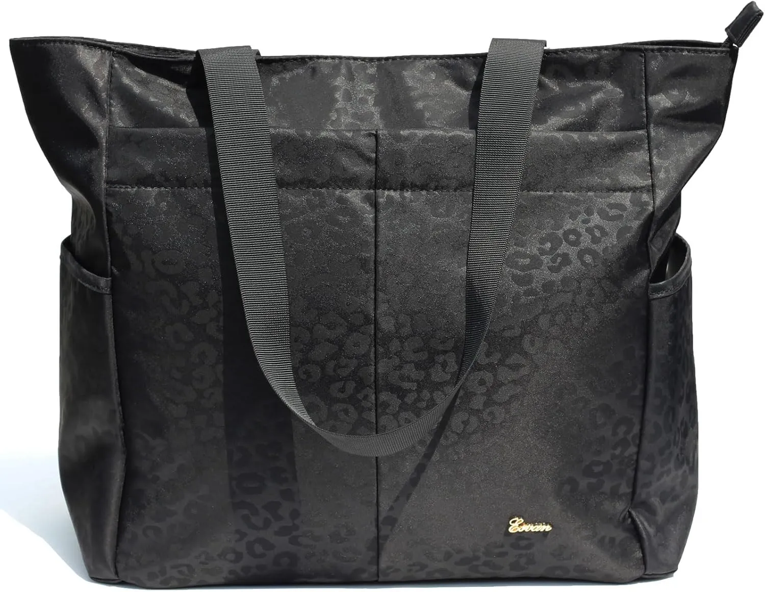 ESVAN Original Floral Tote Bag Large Shoulder Bag with Multi Pockets for Gym Travel Beach Daily Bags