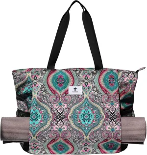 ESVAN Yoga Mat Bag Yoga Tote Carrier Shoulder Bag Carryall Tote for Office,Yoga,Pilates,Travel,Beach and Gym