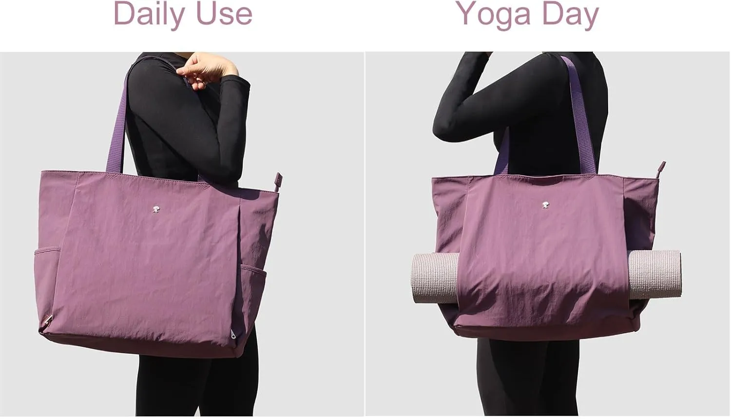 ESVAN Yoga Mat Bag Yoga Tote Carrier Shoulder Bag Carryall Tote for Office,Yoga,Pilates,Travel,Beach and Gym