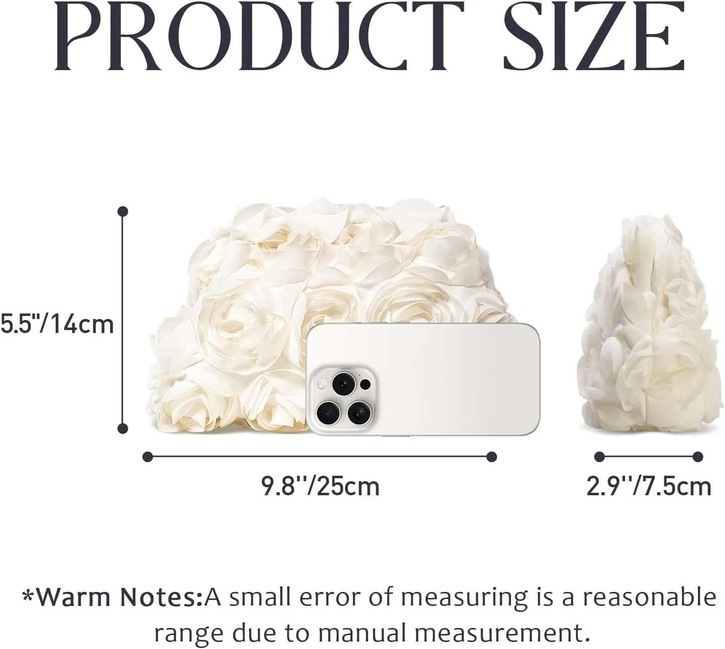Evening Bag for Women, 3D Flower Wedding Evening Handbags Bride Floral Clutch Purse