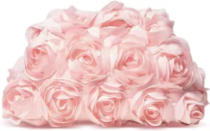 Evening Bag for Women, 3D Flower Wedding Evening Handbags Bride Floral Clutch Purse