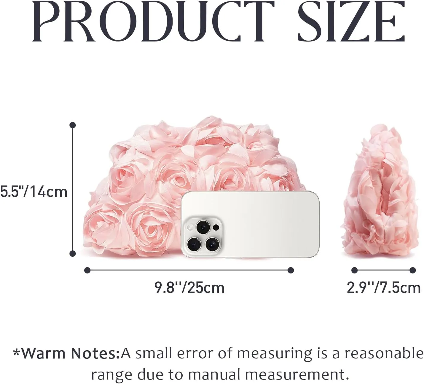 Evening Bag for Women, 3D Flower Wedding Evening Handbags Bride Floral Clutch Purse