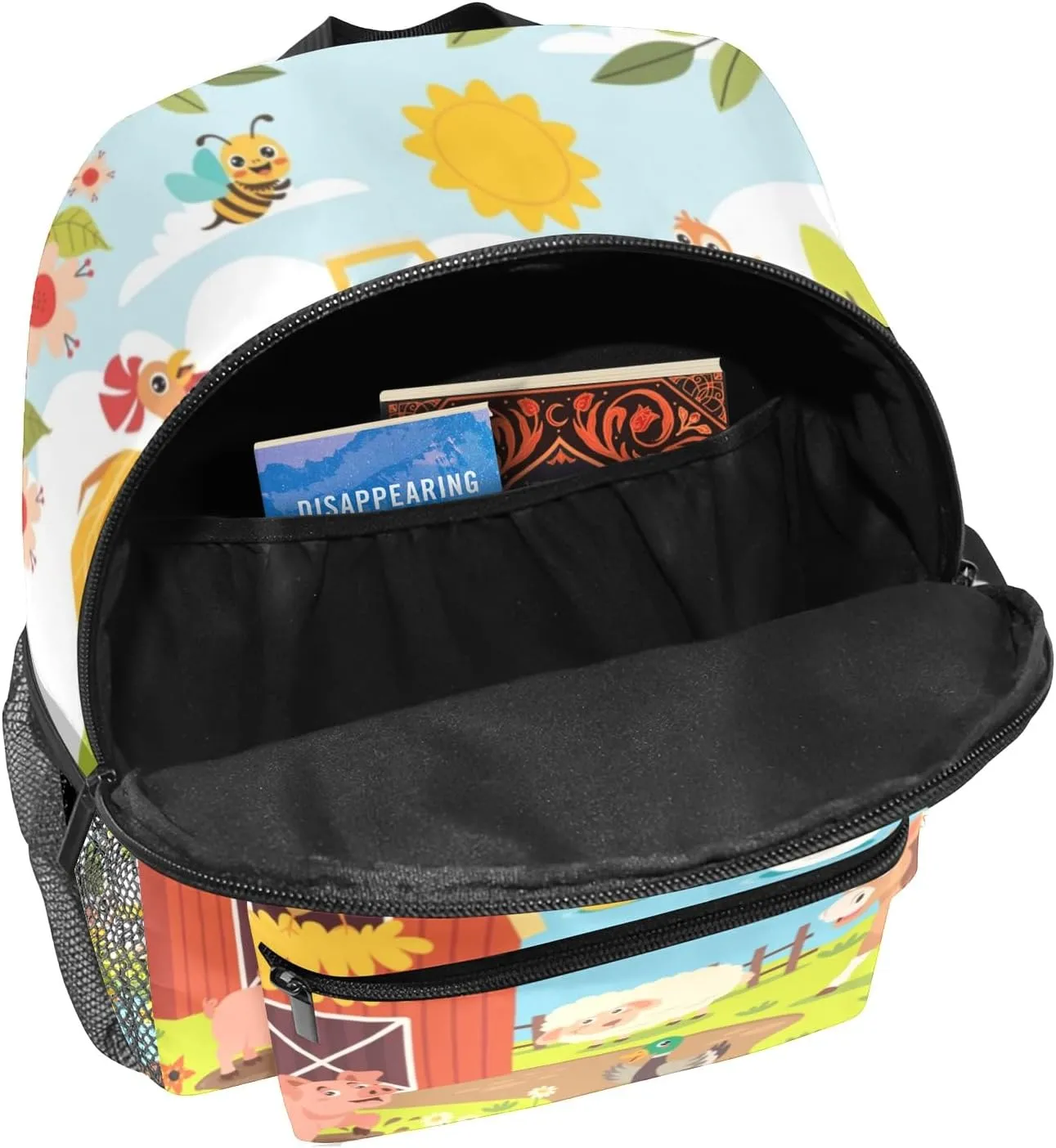Farm Meadow Animal Personalized Kids Toddler Backpack for Boys Girls,Custom School Kindergarten Travel Bookbag
