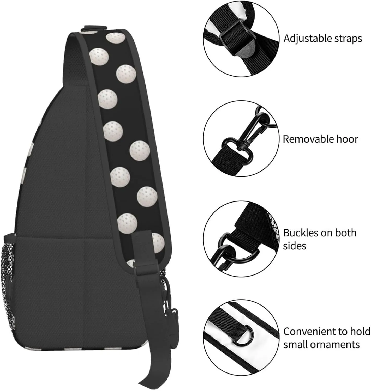 Fashion Golf Sports Sling Bag for Women Men Casual Crossbody Bags Chest Bag Golf Backpacks
