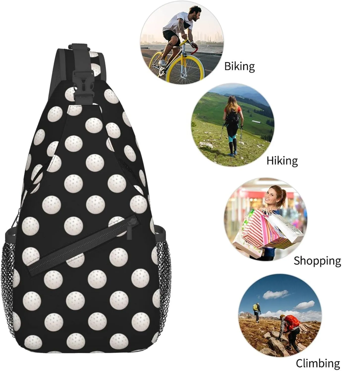Fashion Golf Sports Sling Bag for Women Men Casual Crossbody Bags Chest Bag Golf Backpacks