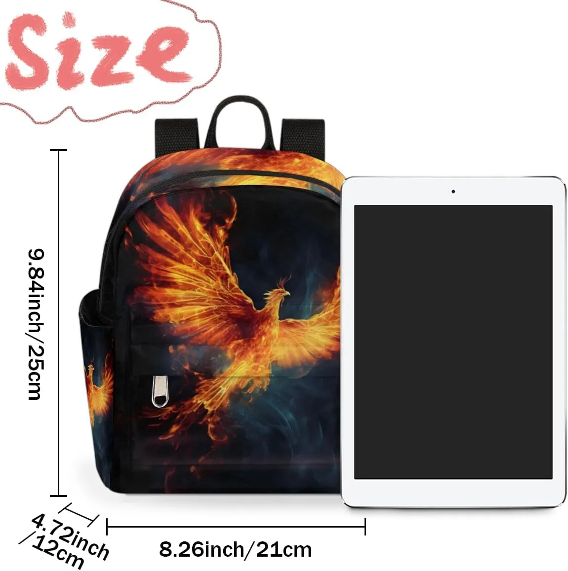 Fire Phoenix Mini Backpack Purse for Women Lightweight Shoulder Bag Women Shopping Backpack Small Backpacks Purse
