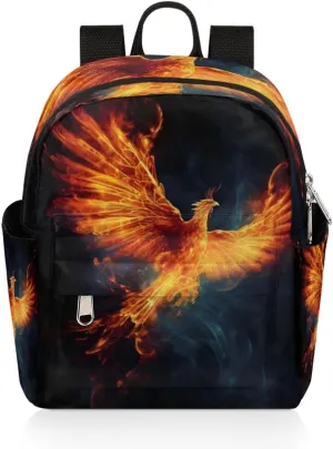 Fire Phoenix Mini Backpack Purse for Women Lightweight Shoulder Bag Women Shopping Backpack Small Backpacks Purse