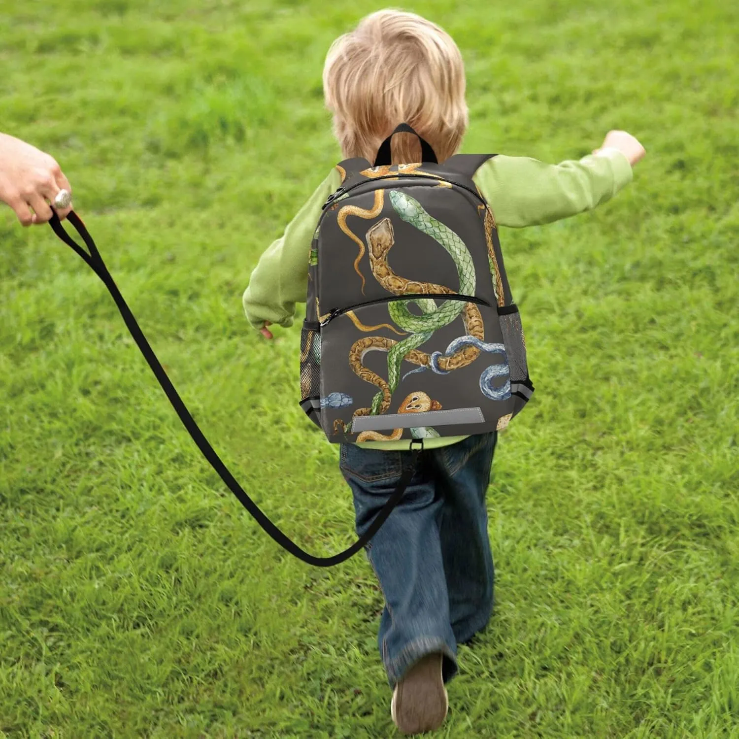Fisyme Tropical Snakes Backpack Schoolbag Kids Daypack Toddler Travel School Bag Small Mini Backpacks for Kindergarten Preschool Nursery Boys Girls