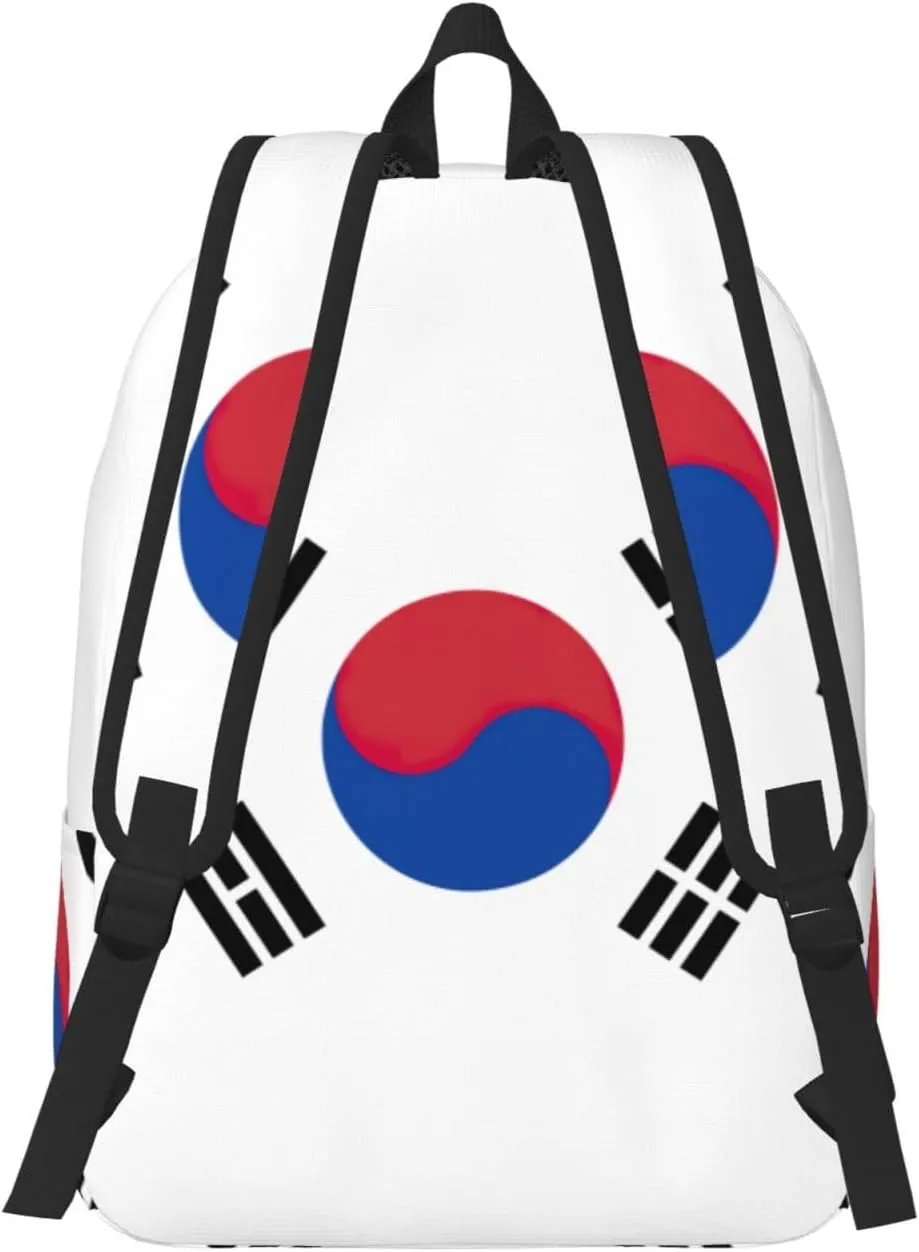 Flag of Republic of Korea print Backpack Travel Backpacks for Women Men College Backpack Computer Bag for Travel