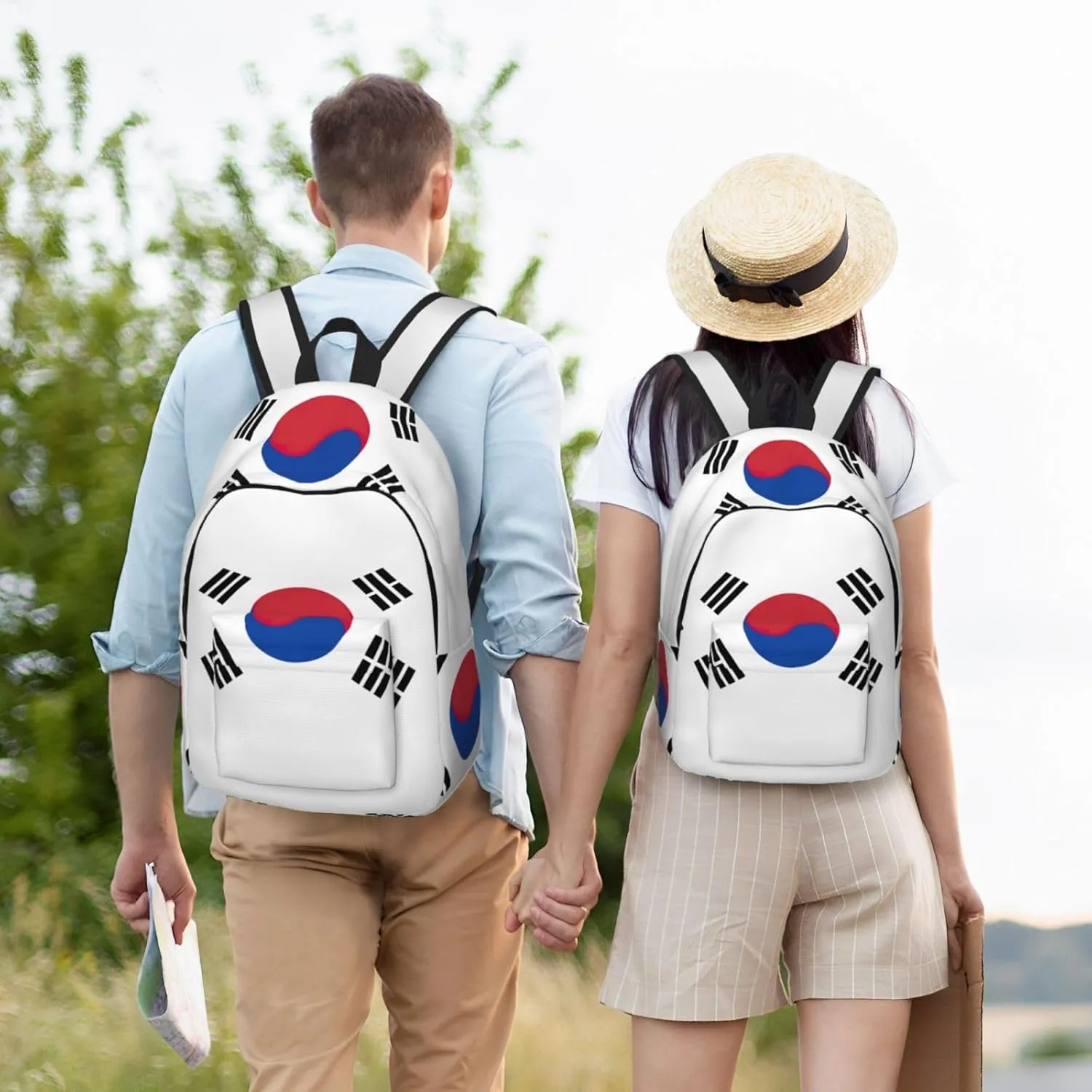 Flag of Republic of Korea print Backpack Travel Backpacks for Women Men College Backpack Computer Bag for Travel