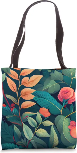Floral Boho Foliage Flower Flora Nature Vegetation Flowery Tote Bag