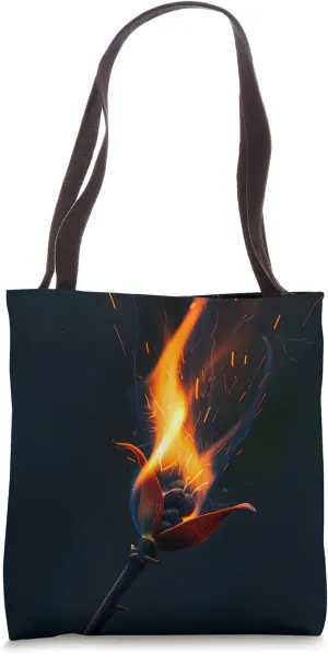 Floral Dramatic Fiery Dogwood Blossom Tote Bag