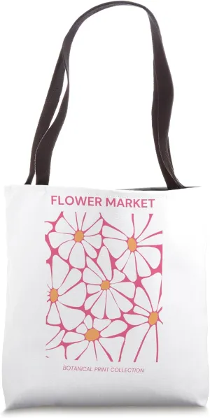Floral Horticultural Botanical Flower Market Tote Bag