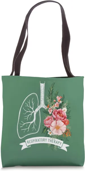 Floral Lungs Respiratory Therapist RT Pulmonology Tote Bag