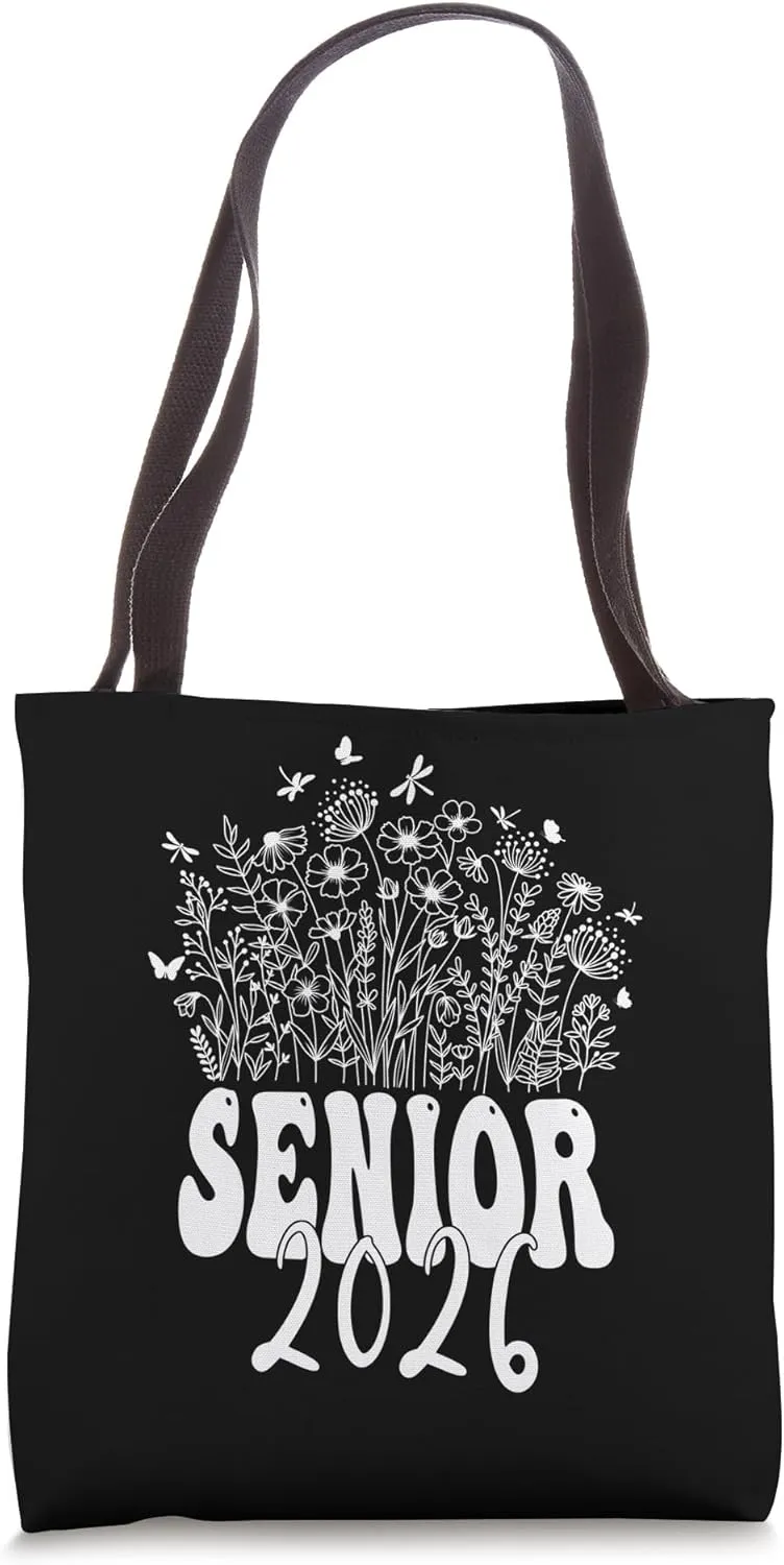 Floral Wildflower Senior 2026 Flowers Tote Bag