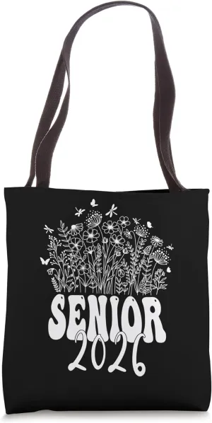 Floral Wildflower Senior 2026 Flowers Tote Bag