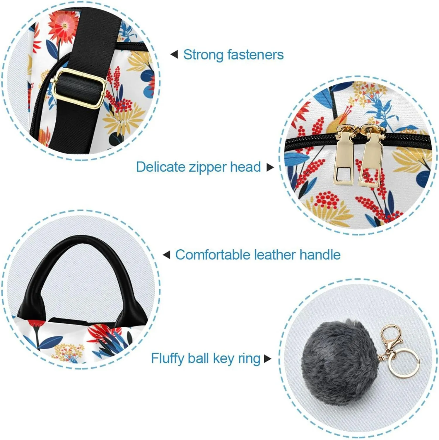 Flower Print Anti-theft Backpack Handbags for Women Travel Rucksack Lightweight Shoulder Bags 13.4 X 5.9 X 15in Pattern 5
