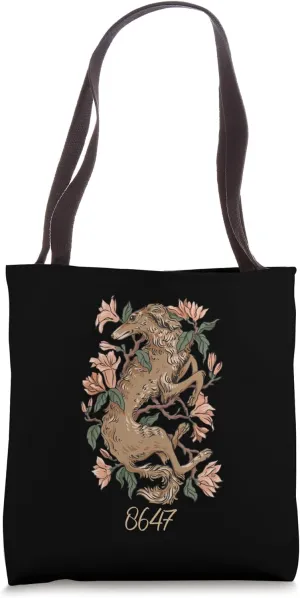 Funny 8647 Subtle Floral Style 86 47 Roman Numerals Retro Tote Bag