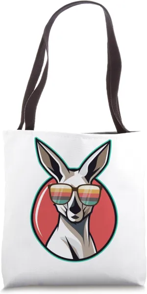 Funny Kangaroo Wearing Sunglasses Funny Australian Animals Tote Bag