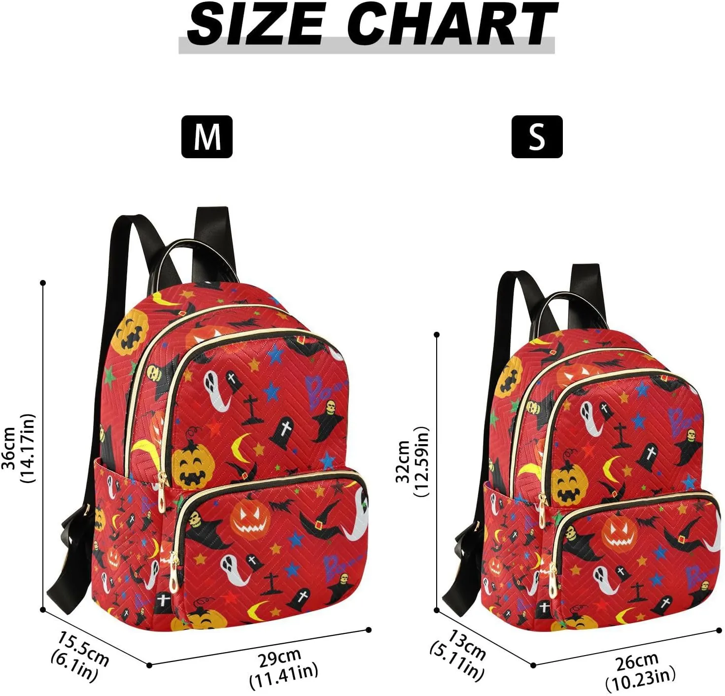 GAIGEO Halloween Women's Backpack, Casual Daypack, Festival Backpack, M