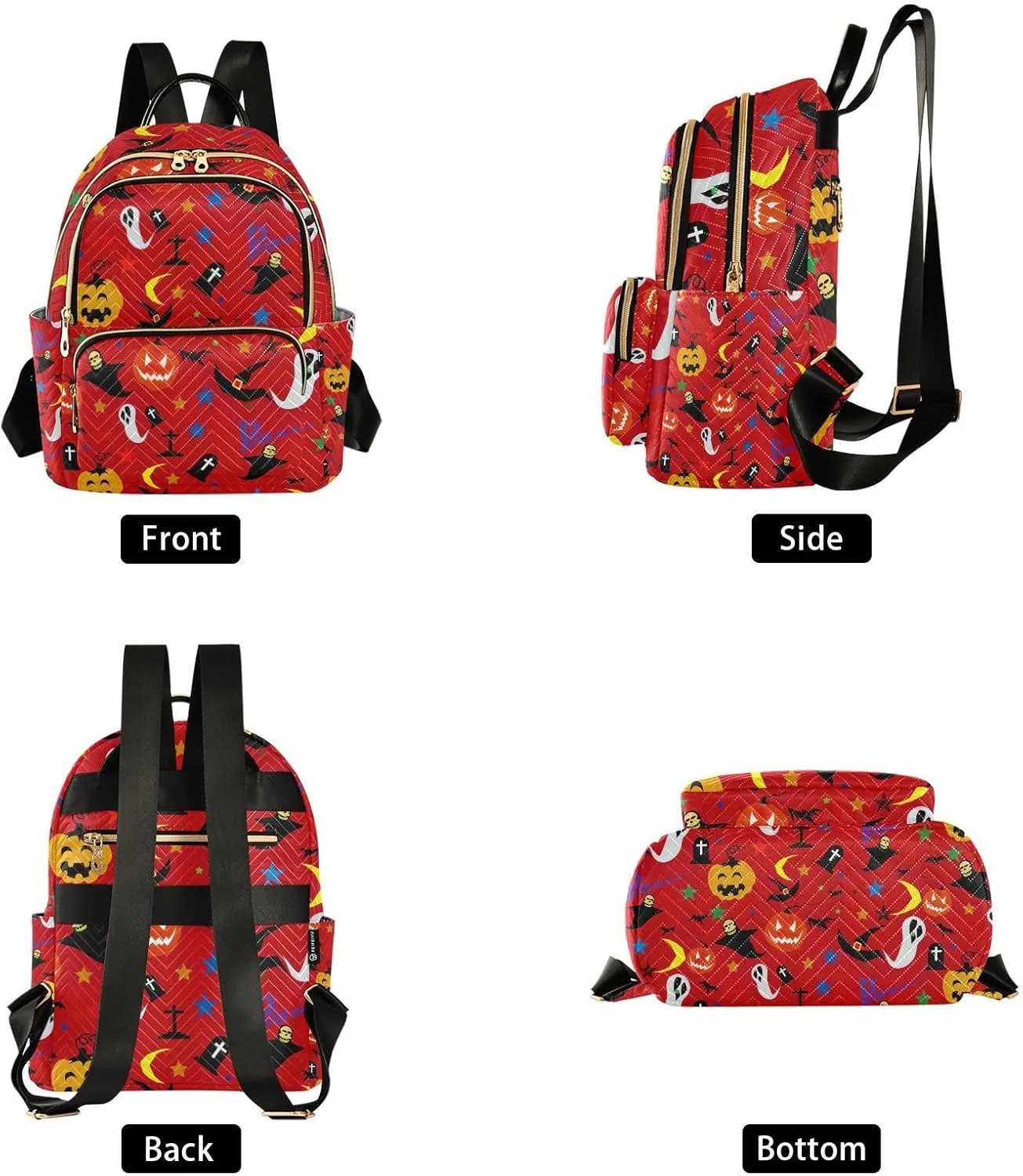 GAIGEO Halloween Women's Backpack, Casual Daypack, Festival Backpack, M