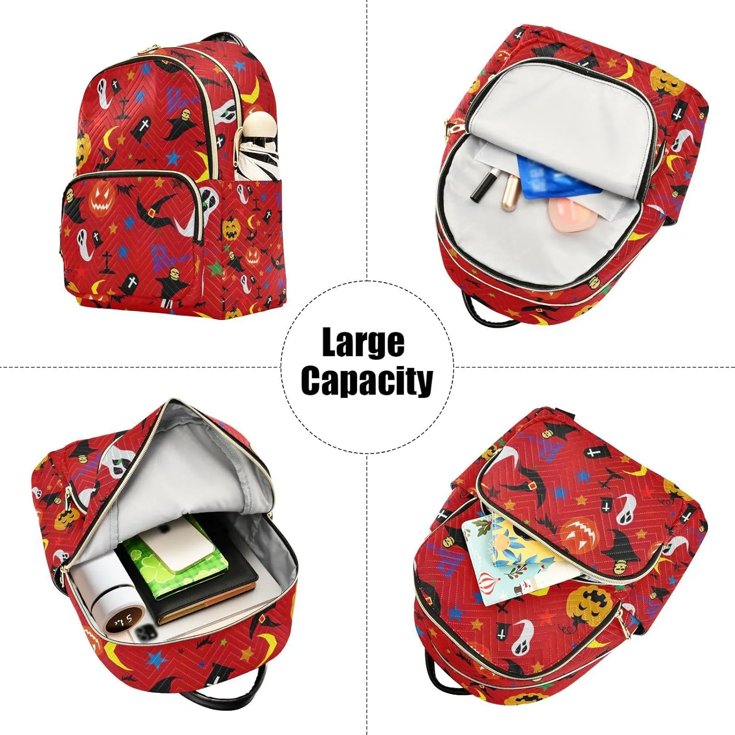 GAIGEO Halloween Women's Backpack, Casual Daypack, Festival Backpack, M