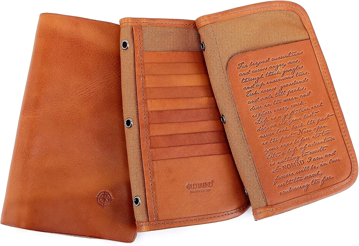 Genuine Leather Nomad Organizer Travel Wallet | Women's Wallet Clutch Passport Holder
