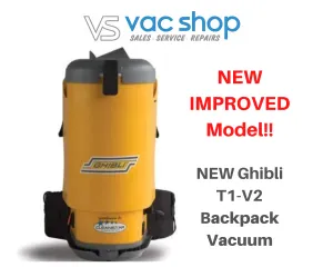 Ghibli T1-v2 Backpack Commercial Vacuum Cleaner with IEC plug